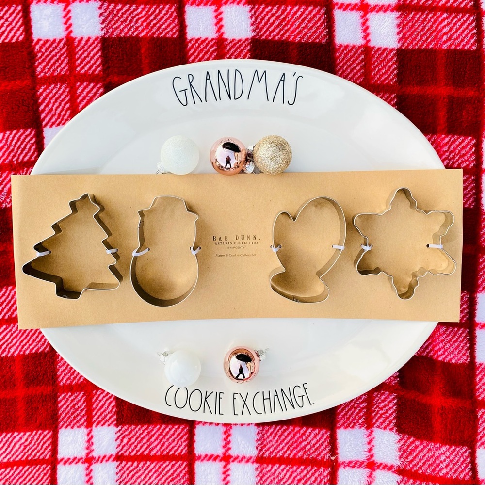 NEW Rae Dunn GRANDMA'S COOKIE EXCHANGE ceramic cookie/baking plate platter/tray